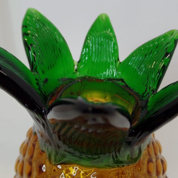 Unbranded Well Made Glass Pineapple 8 In. Tall X 4.5 In. Wide Vase, Hand Blown - Picture 2 of 12